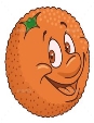 Cheerful orange carrot cartoon character. On white background.